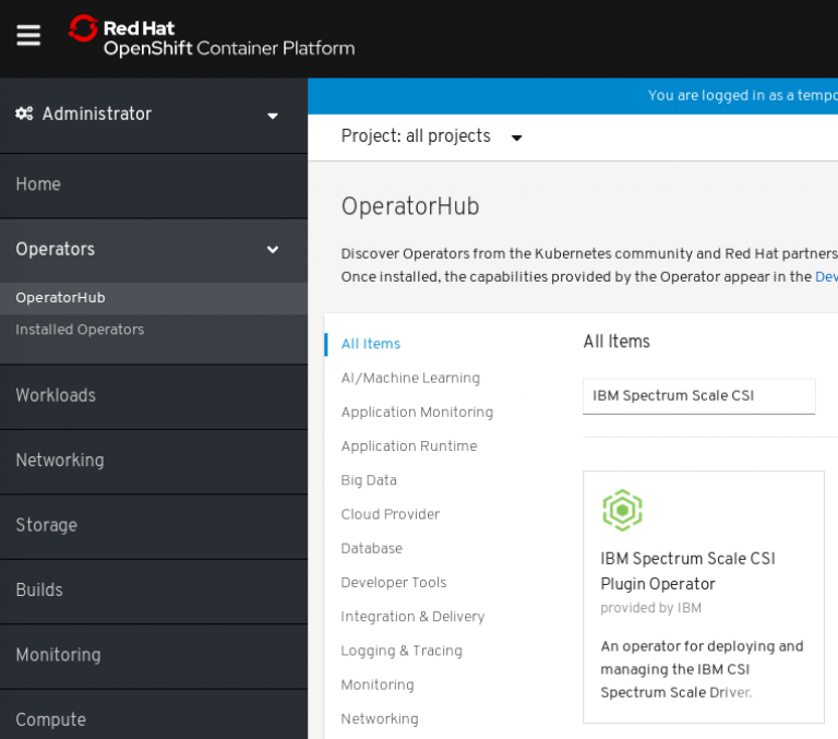 Spectrum Scale with Openshift
